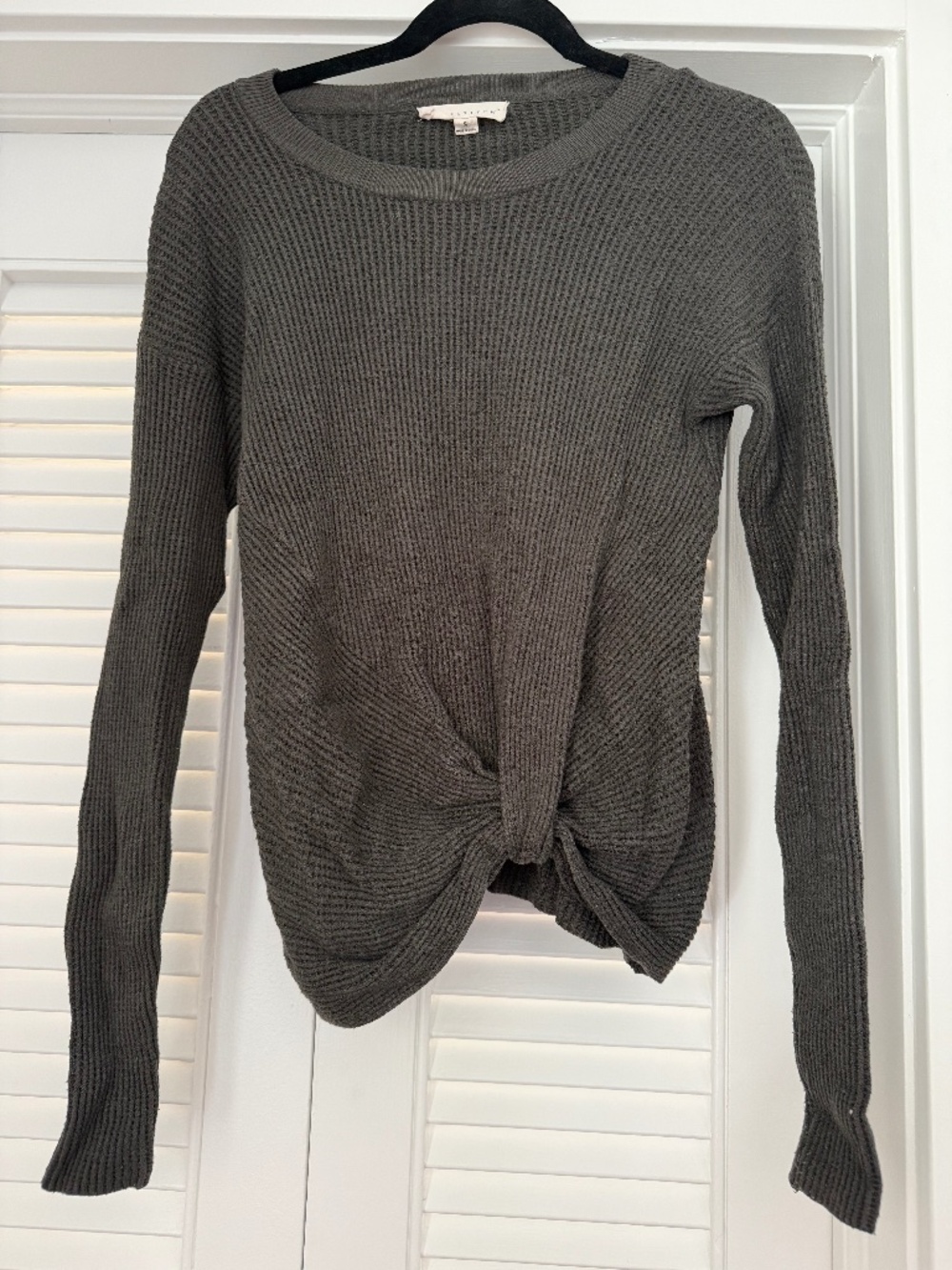 Lovestitch, Waffle Knotted Long Sleeve Top